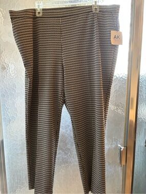 Anne Klein Petite Houndstooth Pencil Skirt - Black & White